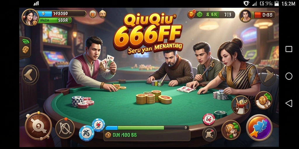 Tampilan gameplay QiuQiu yang mendebarkan dan kompetitif.