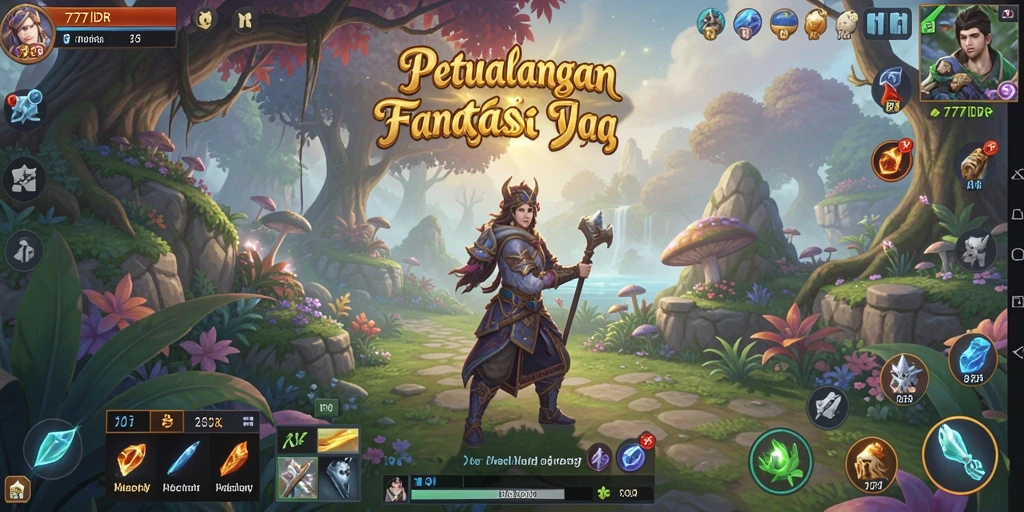 Tampilan gameplay 777IDR yang menakjubkan dan penuh aksi RPG.