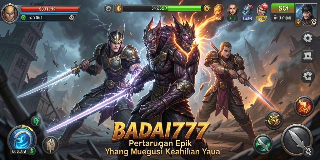 Tampilan gameplay BADAI777 yang seru dan menegangkan dalam pertarungan.