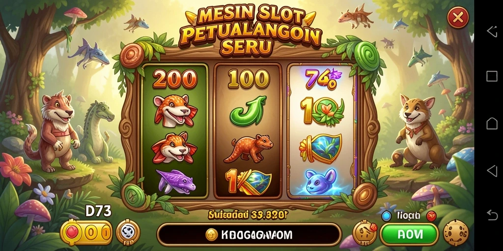 Screenshot D73 menampilkan gameplay slot yang mendebarkan dan imersif.