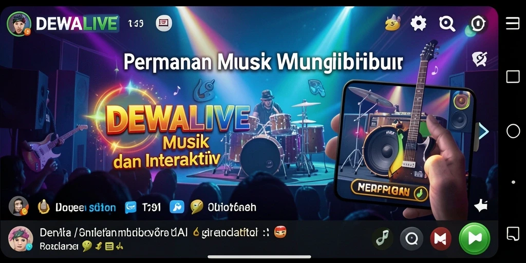 Tampilan antarmuka DEWALIVE yang menarik dan interaktif.