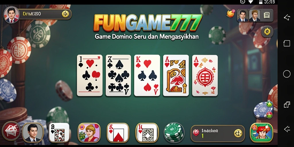 Tangkapan layar gameplay seru FUNGAME777 dalam bermain Domino.