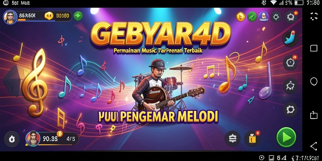 Tampilan gameplay GEBYAR4D yang penuh warna dan interaktif.