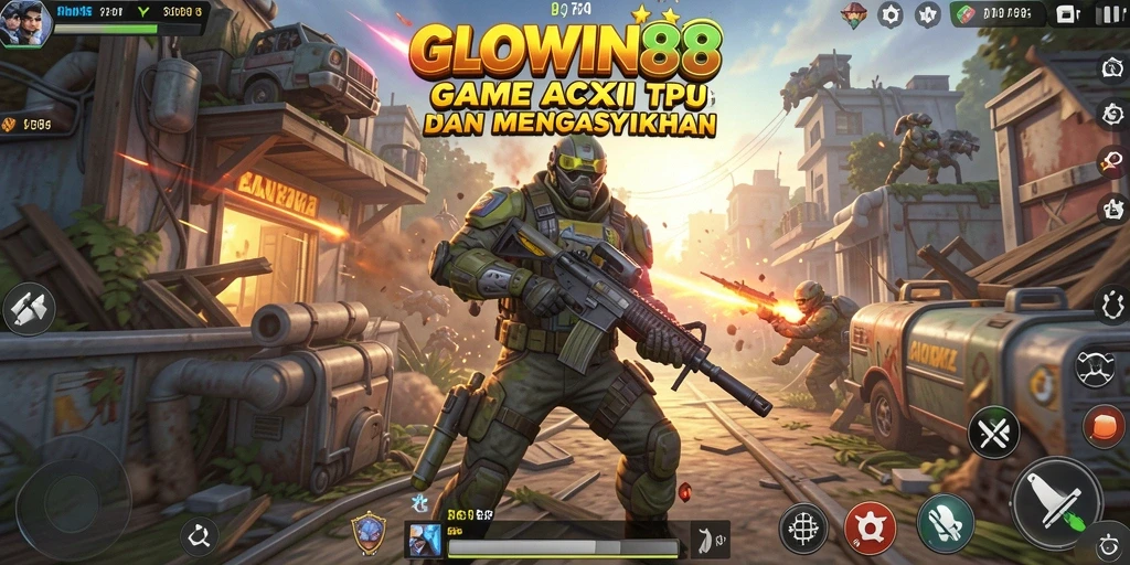 Tampilan gameplay seru dan penuh aksi di GLOWIN88.