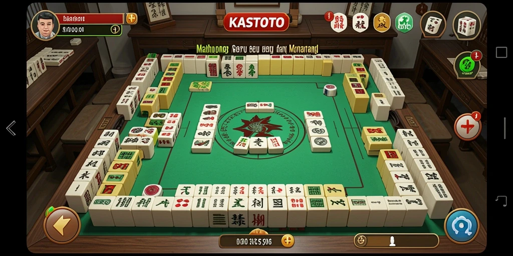 Tampilan screenshot <strong>KASTOTO</strong> menampilkan gameplay Mahjong yang seru dan menantang.
