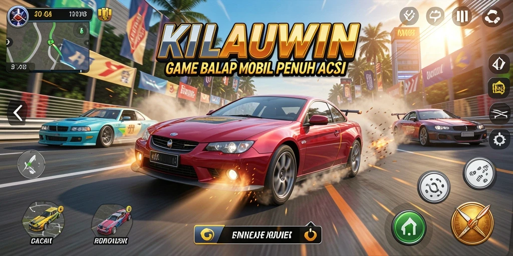 Tampilan gameplay balapan seru di KILAUWIN.