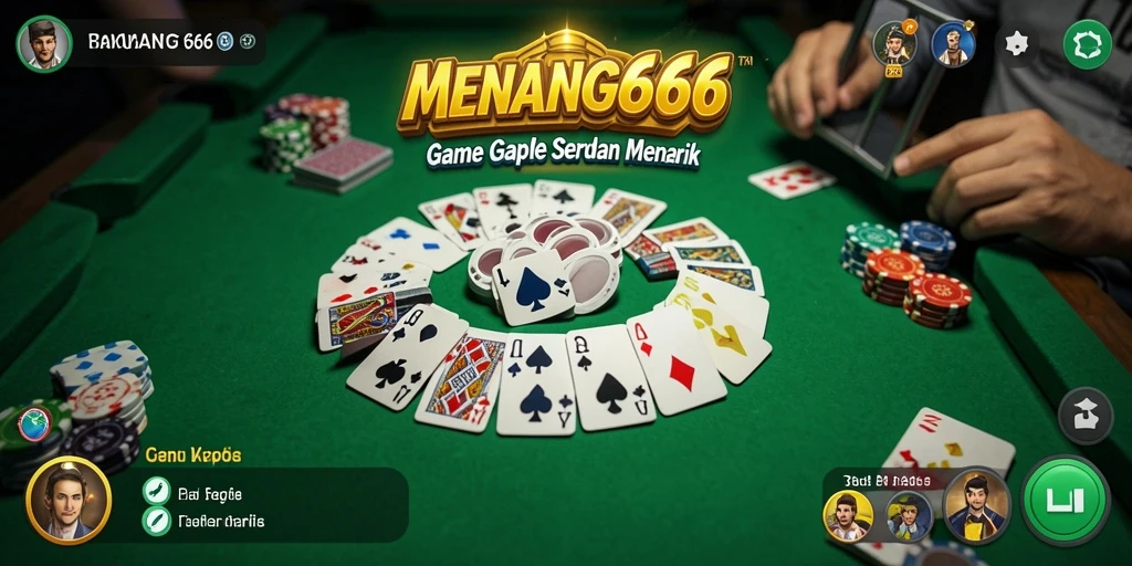 Screenshot utama MENANG666 menampilkan gameplay Gaple yang menarik.