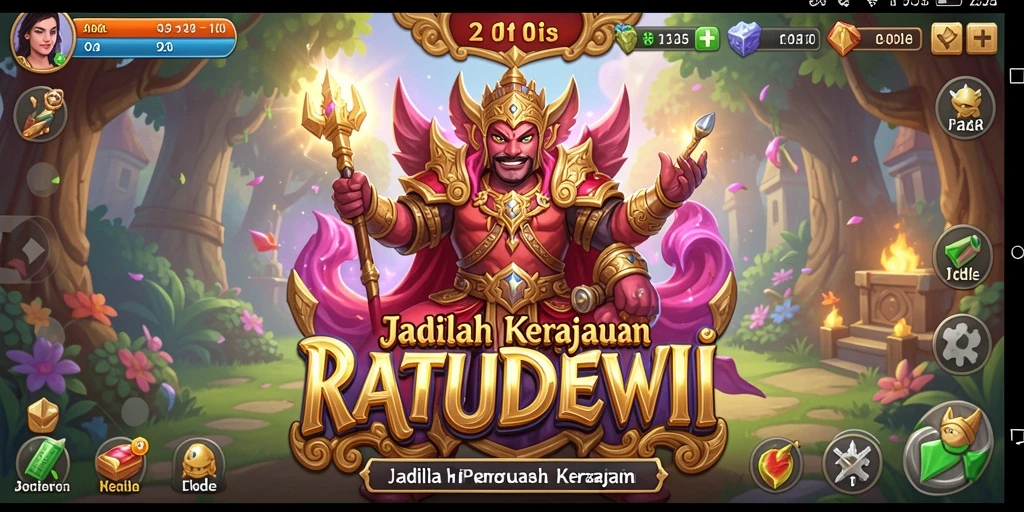 Tampilan gameplay yang menarik dari RATUDEWI dengan elemen Idle.