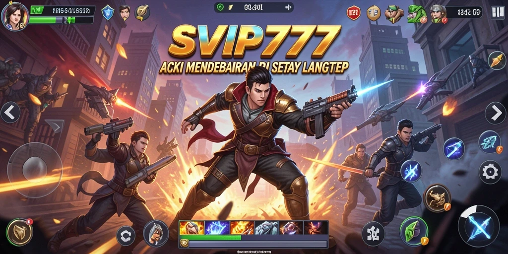Tangkapan layar menunjukkan aksi seru dan intens dalam permainan SVIP777.