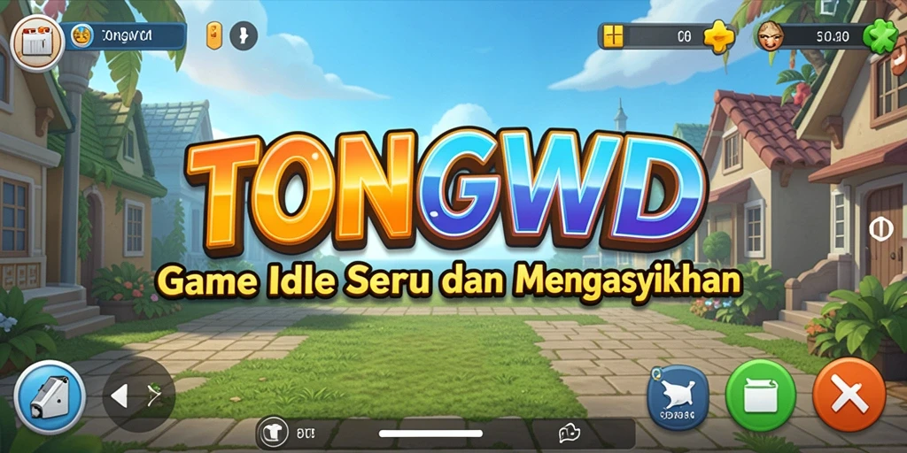 Tampilan permainan Idle TONGWD yang menyenangkan dan interaktif.